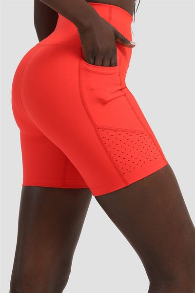 Superstacy Pomegranate Flower Short Tights with Laser Cut Pockets
