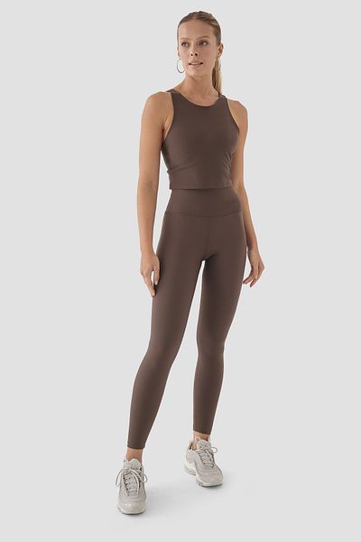 Superstacy Popi High Waist Bitter Brown Sports Leggings