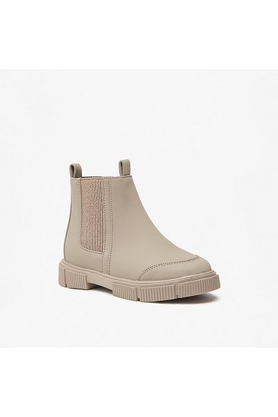 LBL by Shoexpress Solid Ankle Boots with Zip Closure