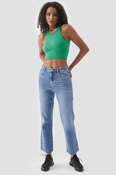 Superstacy Polly Sleeveless Ribbed Green Ball