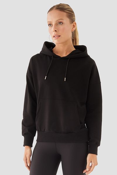 Superstacy Fiona Oversize Black Hoodie with Pockets