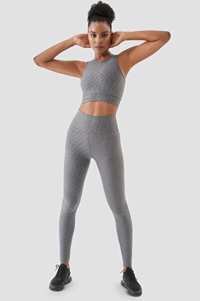 Superstacy Roise Drop Patterned Smoked Sports Bra