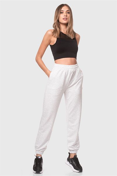 Superstacy Gray Melange Jogger Sweatpants