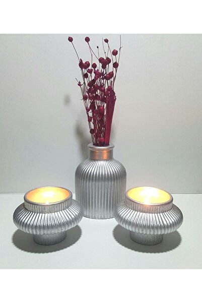 Bay3 Hobi Dekoratif Mumluk Seti, Gümüş