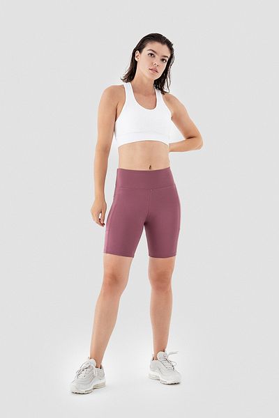 barebone Pocketed Bike Shorts Dried Rose