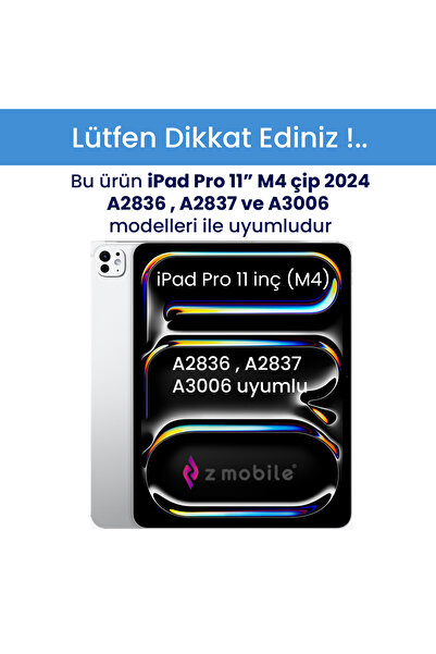 ZMOBILE iPad Pro 11" M4/M5 Uyumlu Paperlike Nano Kırılmaz Ekran Koruyucu Kağıt Hissi Paper Like