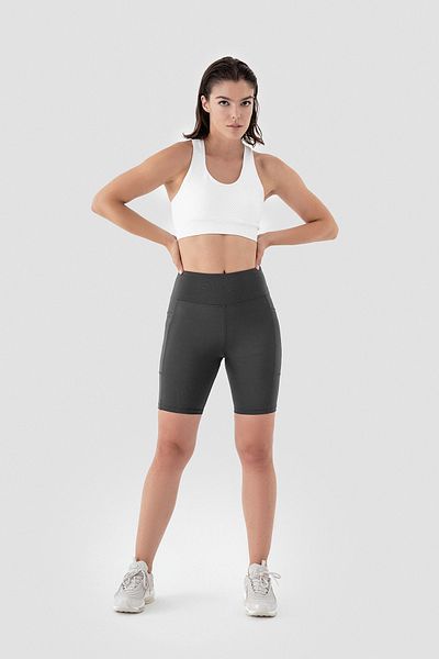 barebone Smoked Bicycle Shorts with Pockets