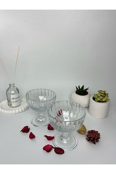 Paşabahçe 51819 Model Bouquet Ice Cream Set of 2