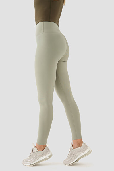 Superstacy Popi Yüksek Bel Açık Yeşil Spor Tayt