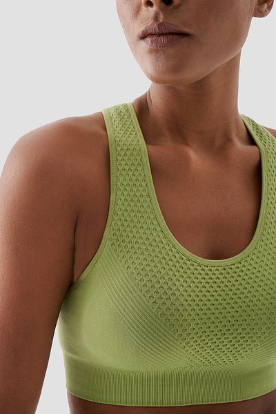 Superstacy Rhea Seamless Green Sports Bra