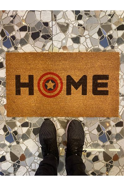 Gereksiz Şeyler HOME Printed 40x70 Cm PVC Based Bristle Koko Mat