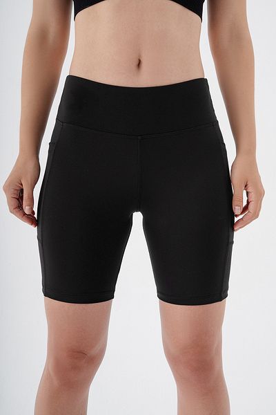 barebone Pocketed Cycling Shorts Black