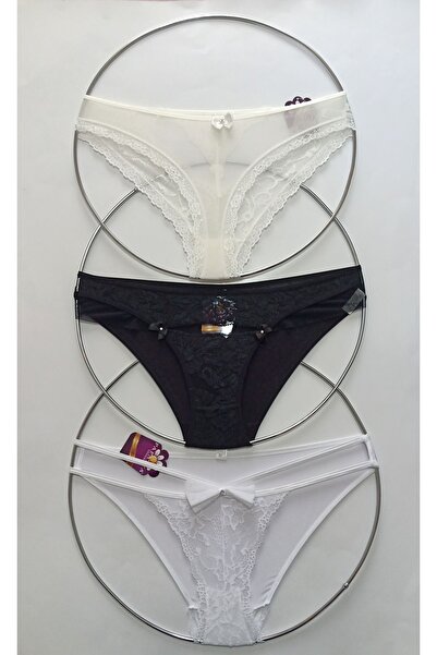 Papatya سراويل داخلية نسائية من الدانتيل والتول البرازيلي - مجموعة مختلطة من ...