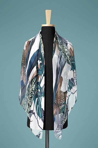 Pilloveland Leopard Print Chiffon Pareo - Φόρεμα παραλίας, κοντό και μακρύ εναλλακτικό - 50*150 cm