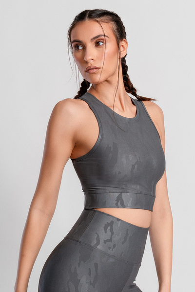 Superstacy Khaite Camouflage Smoked Sports Bra