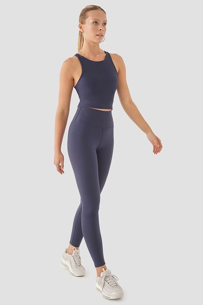 Superstacy Popi High Waist Navy Blue Sports Leggings
