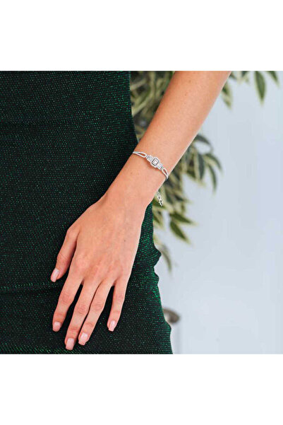 Aya Diamond Gümüş Baget  Bileklik