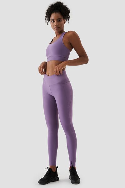 Superstacy Adele V Waist Detailed Recovery Lilac Sports Leggings