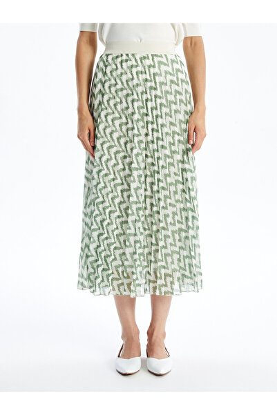 LC Waikiki LCW mintás női szoknya - kényelmes szabású és elasztikus derékkal