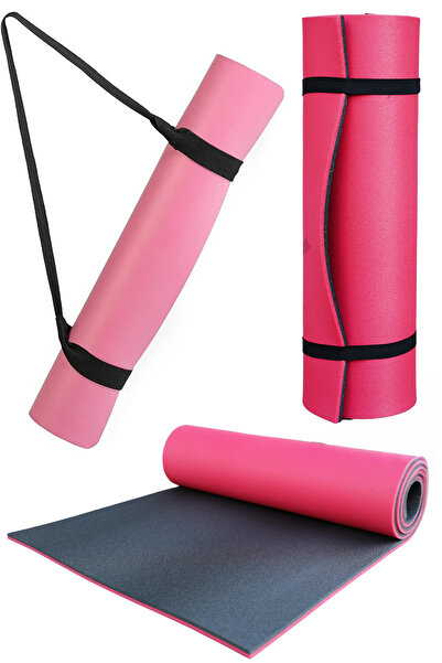 ULTIO Konfor Taban 10 mm Pilates Matı Çift Renk 330 GR Taşıma Askılı Yumuşak ...