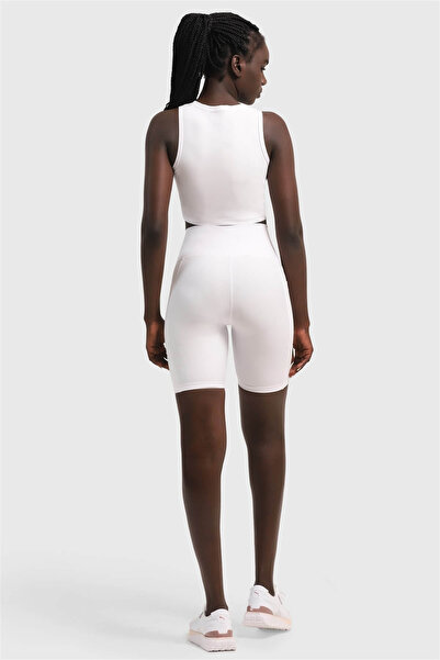 Superstacy Білі спортивні лосини з кишенями на колінах