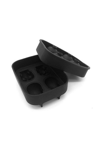 GadgetTR (DRY HEAD ICY) 4-Piece Skull Ice Box, Cocktails and Parties Wanted Ice Mold
