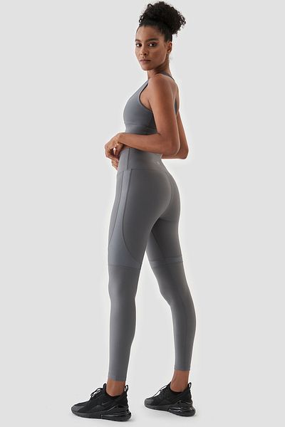 Superstacy Yvonne Shiny Piece Detailed Smoked Sports Leggings