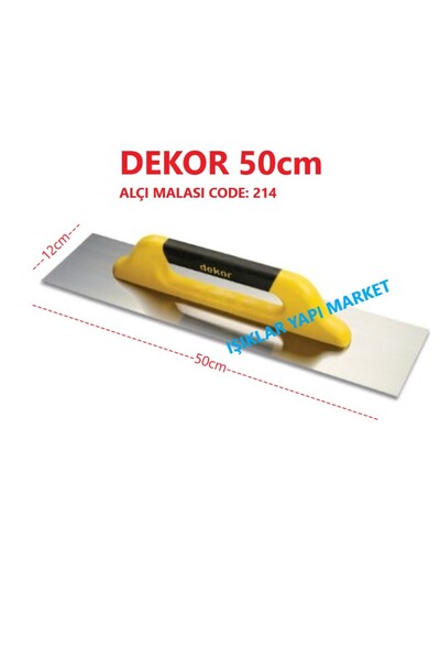 Dekor Profesyonel Alçı Ustası Alçı Malası 12x50cm Code_214