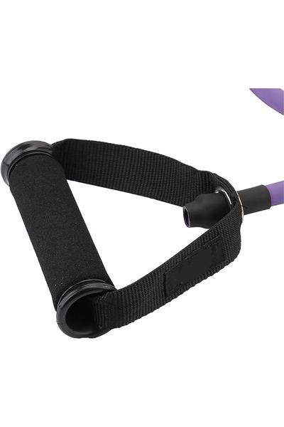 ULTIO Sert Direnç Lastiği 125 cm Tutamaçlı Pilates Yoga Boks Antremanı İçin Egzersiz Lastiği