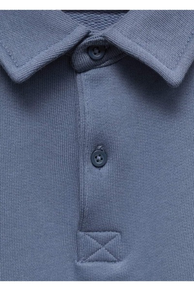 MANGO Kids Uzun kollu pamuklu polo gömlek