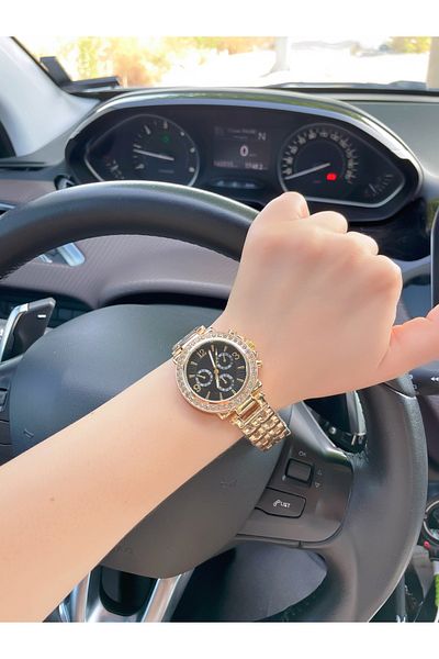 Bimodabu Quartz Women's Wristwatch - Stone Detailed