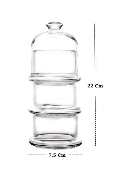 Paşabahçe Villa Patisserie 3-Tier Presentation/Cookie Bowl Small Size
