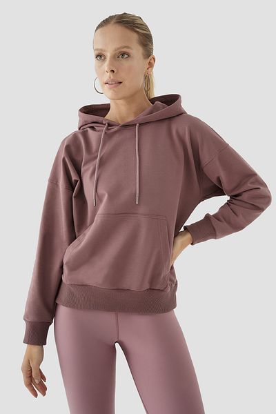 Superstacy Fiona Oversize Dark Rose Hoodie with Pockets