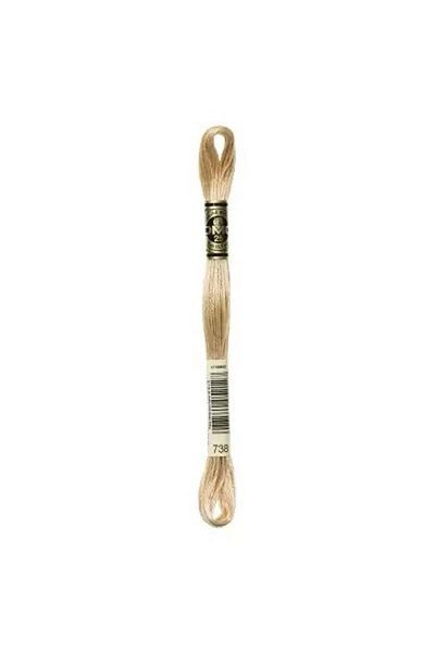 Dmc Muline Hand Embroidery Threads - 8 M - Color No 738