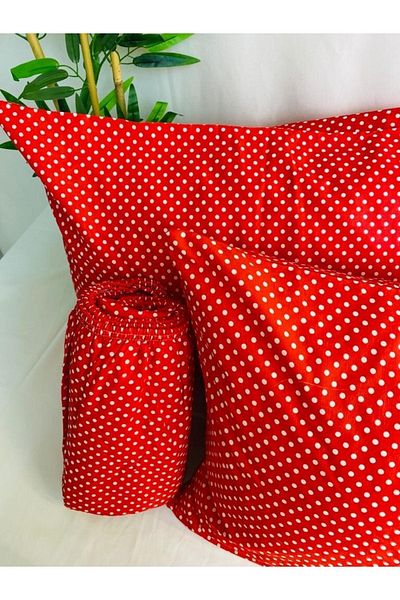mihriban Polka Dot Pattern Don'T Want Iron Fabric Cotton Sheet Set