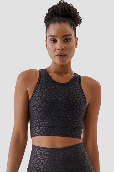 Superstacy Leopard Sports Black Bra