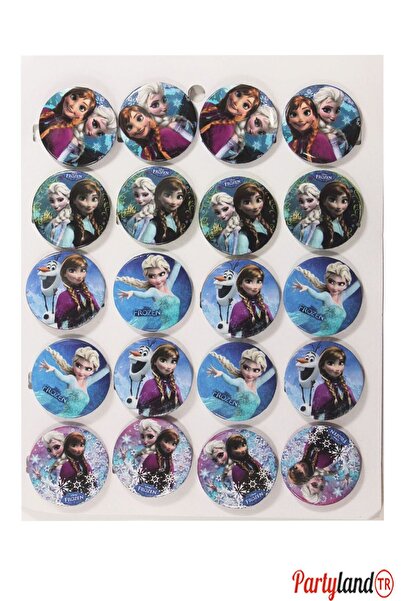 PartylandTR Frozen Temalı Hediyelik 20 Adet Metal Rozet