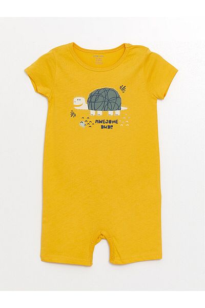 LC Waikiki LCW Crew Neck Short Sleeve Printed Baby Boy Jumpsuit 2 Pieces