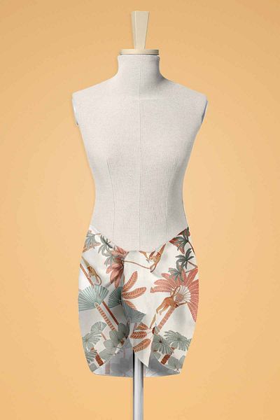 Pilloveland Monkey 50*150 cm - Φόρεμα παραλίας Pareo από σιφόν κοντό και μακρύ