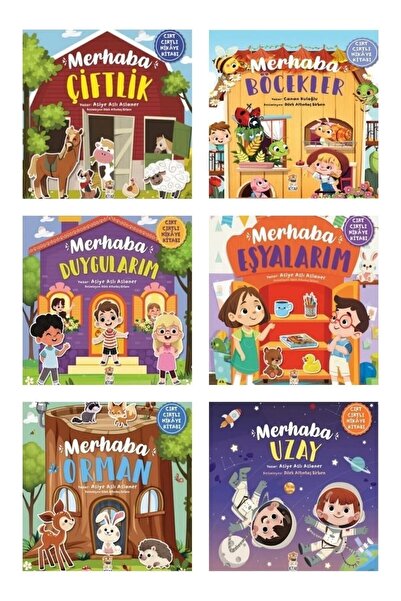 Sincap Kitap Merhaba Çiftlik Böcekler Duygularım Eşyalarım Orman Uzay (cırt Cırtlı Hikaye Kitabı) (0-12 Ay)