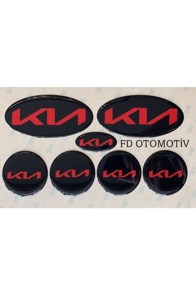 FD OTOMOTİV كيا سيد، ريو، سيراتو مخصص جديد مكتوب شعار كيا شعار البدلة أسود-أحمر
