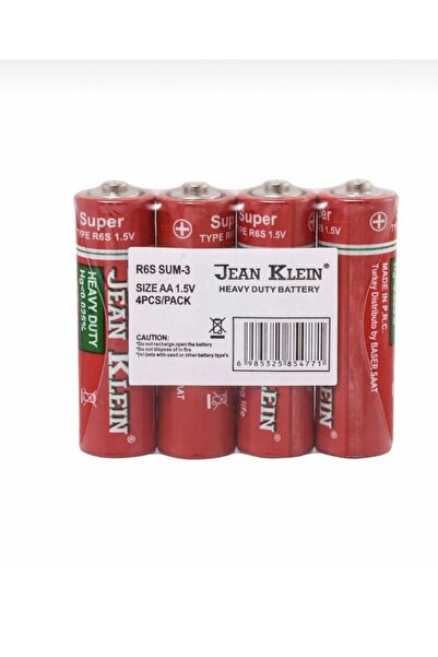 Genel Markalar Jean Klein 4 ad Pil AA Pil Kalem Pil GÜÇLÜ ve Kaliteli