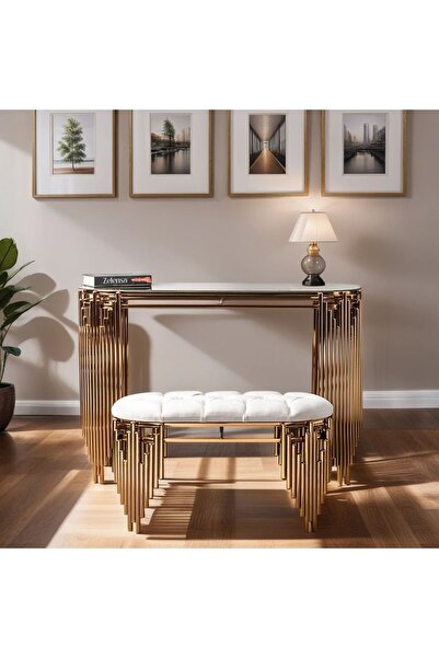 ZELENSA GOLD DRESUAR SET PUFLU TAKIM 120CM GOLD DRESUAR ULTRA LAK KAPLAMA