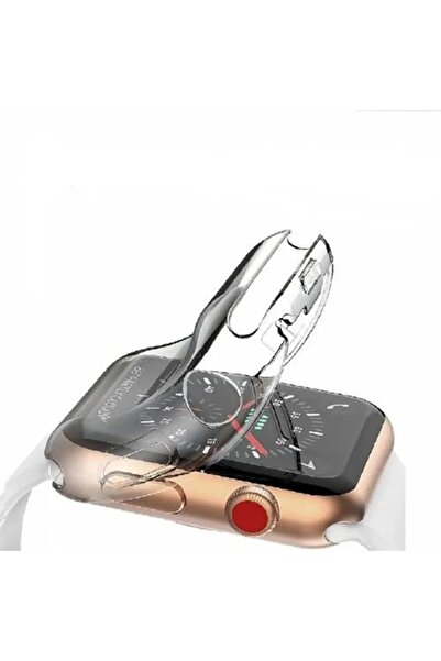 mimtec Apple Watch 1 2 4 5 6 7 8 9 10 Se Ultra 2 Serisi 49mm 360 Tam Koruma Şeffaf Silikon Kılıf
