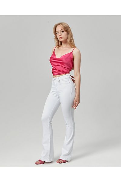 LA CARTE Jeans Pants with Stone Spanish Legs