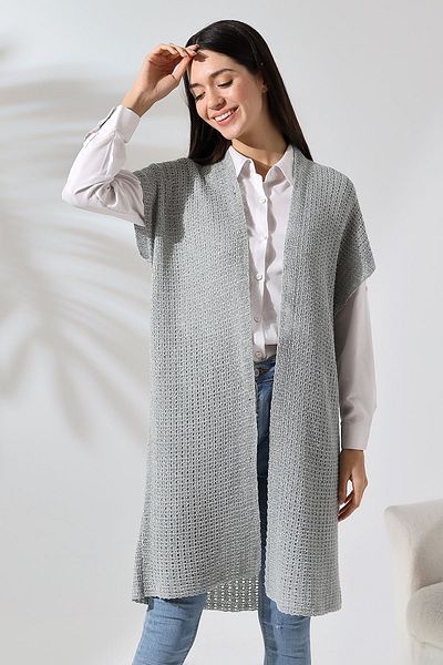 LEBUAS Women's Seasonal Long Glitter Vest
