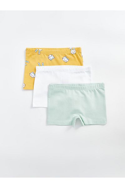 LC Waikiki Lcw Elastic Waist Baby Girl Boxer 3Pcs