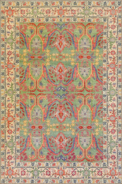 Rugs Modern Halı Hira Botanik Desenli Dokuma Taban Halı ve Yıkanabilir Halı a...