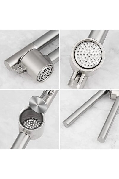 catarhome Ivory Stainless Ivy Crusher with Chamber Round Steel Metal Stainles...