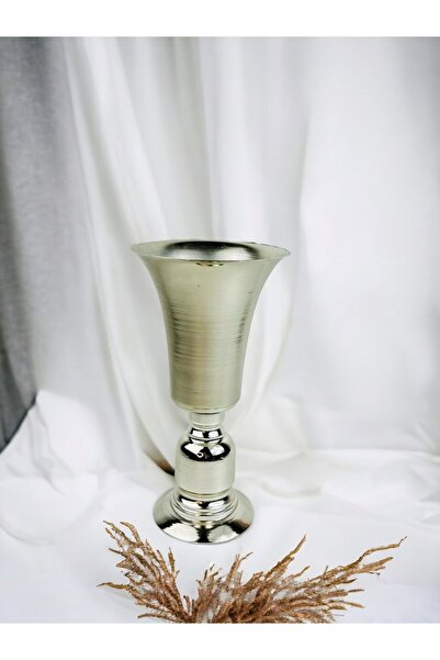 Cyz Home Gümüş Metal Dekoratif Obje,Biblo Vazo